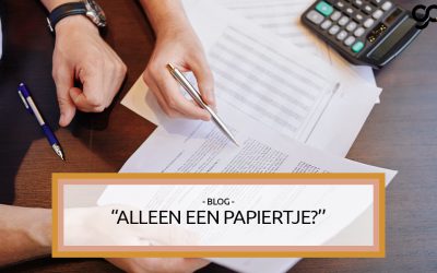 Alleen een papiertje?